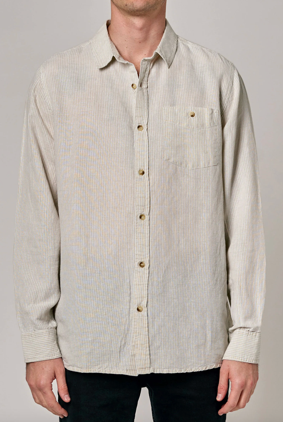 Stripe Hemp Shirt - Sand