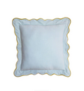 Velvet Scalloped Cushion - Cloud