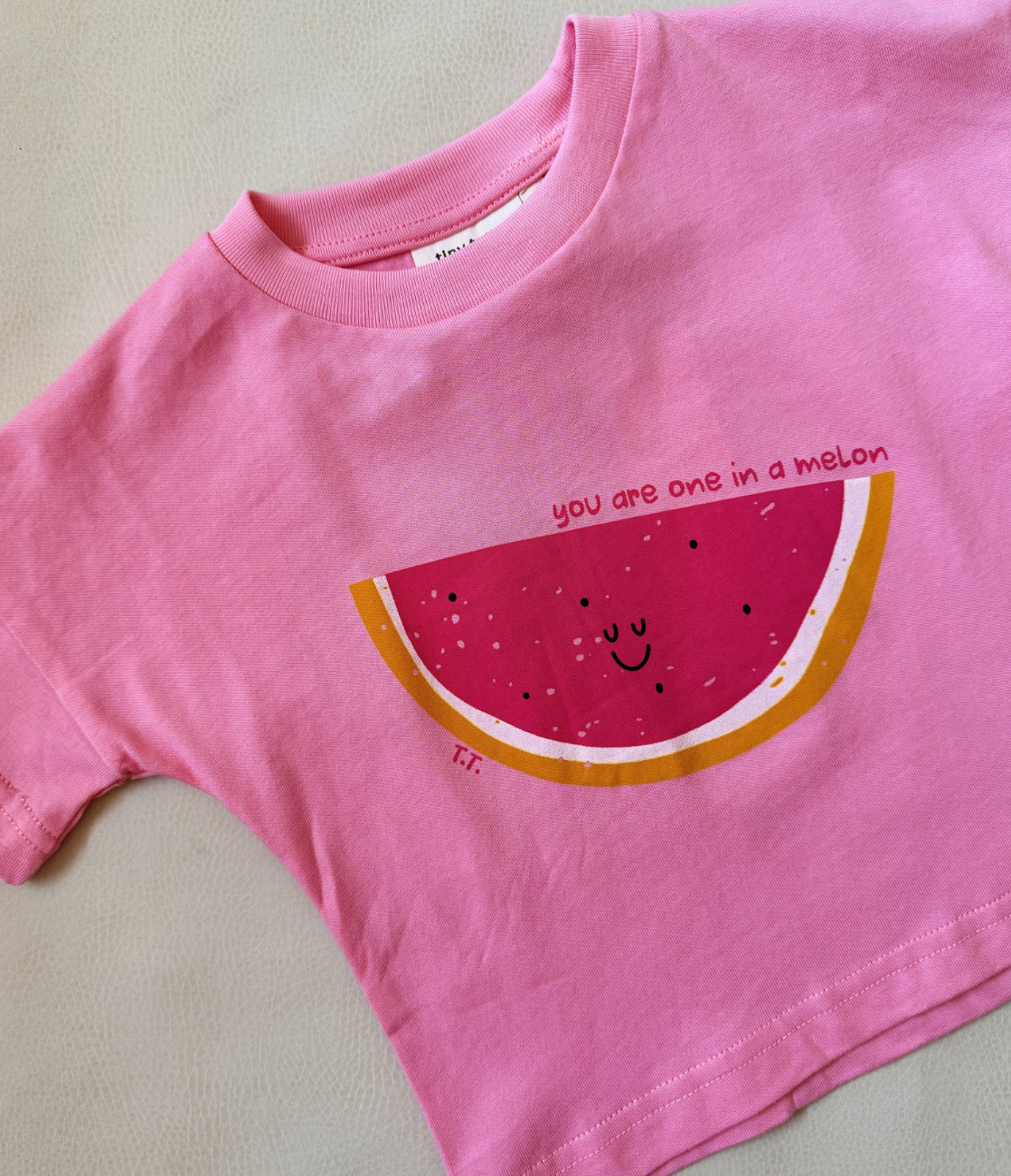 Melon Relaxed Tee - Bubblegum