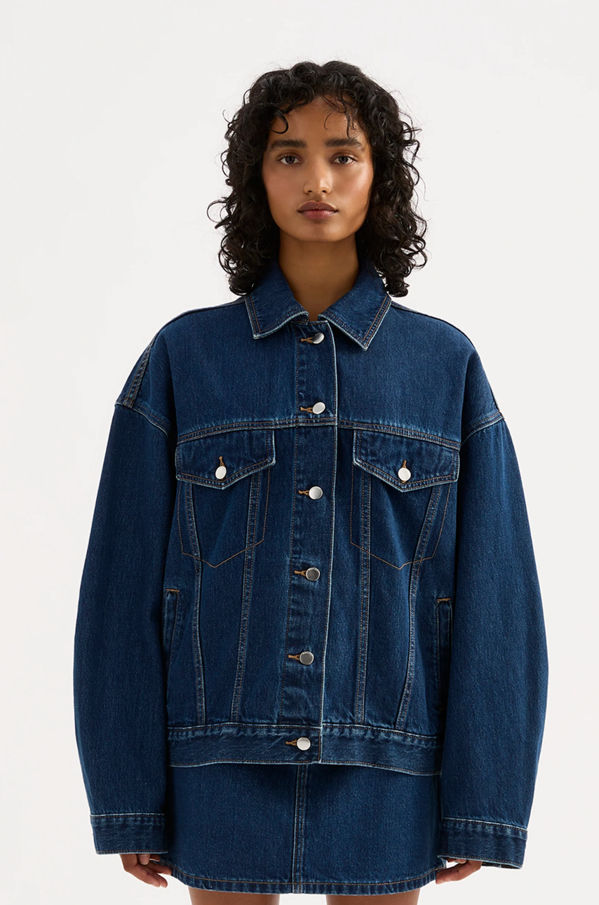 Sia Denim Jacket- Force Blue