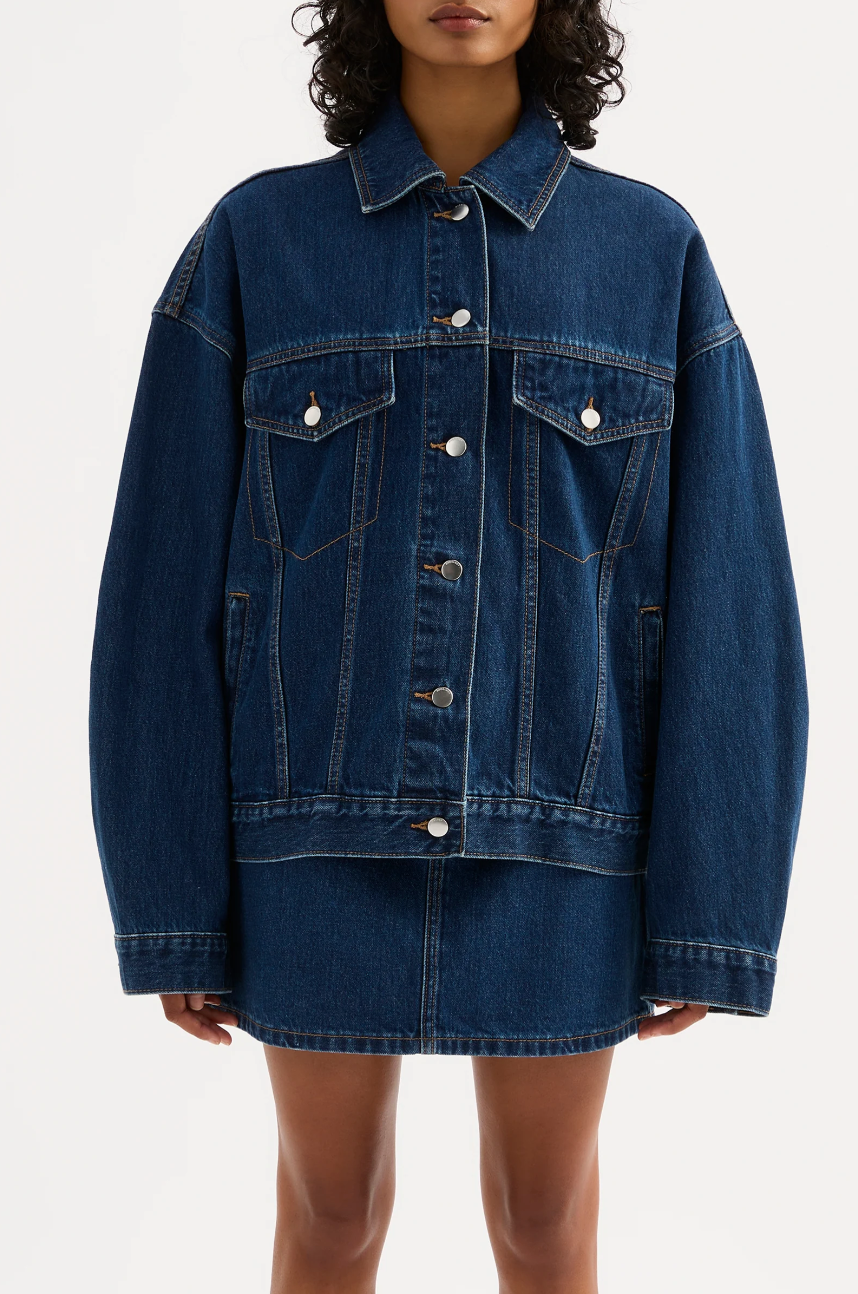 Sia Denim Jacket- Force Blue