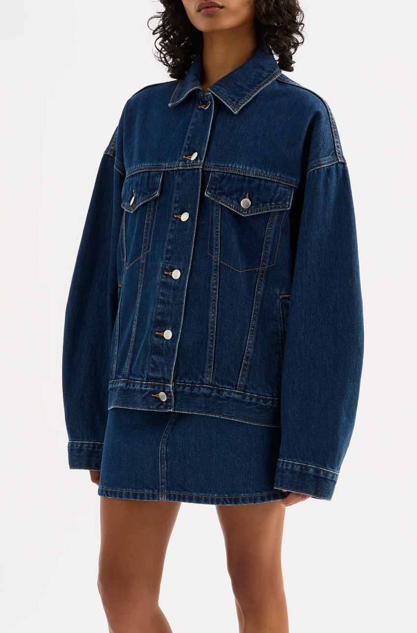 Sia Denim Jacket- Force Blue