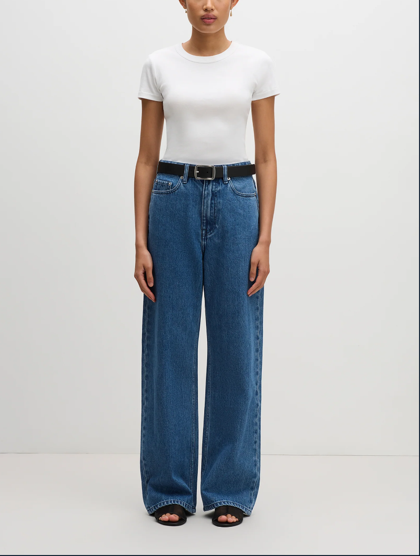 Organic Relaxed Leg Jean- Fresh Blue