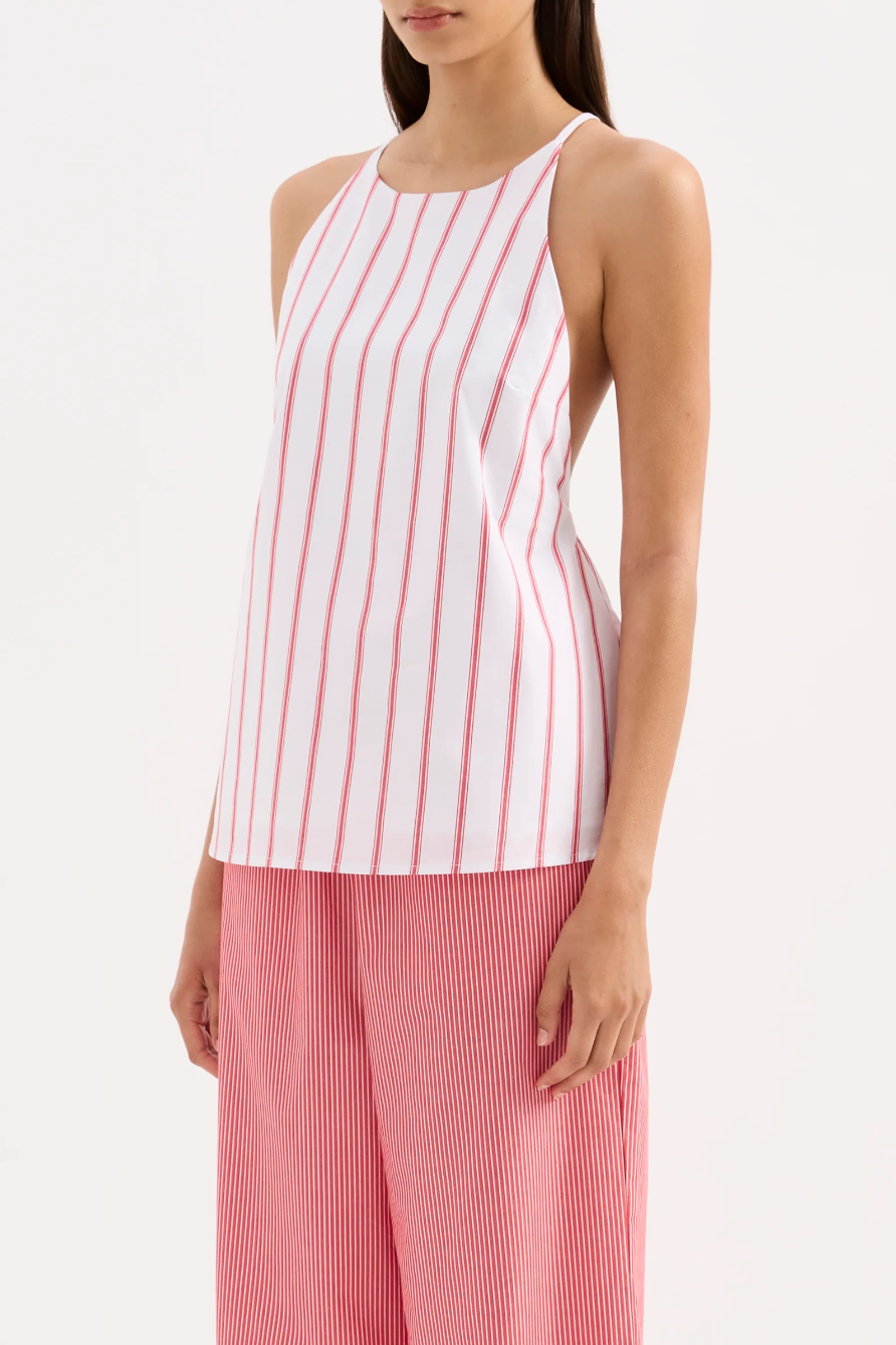 Anouk Stripe Top-White Stripe