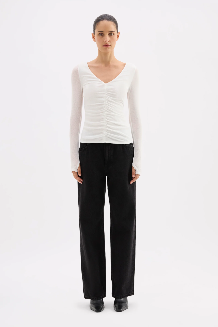 Gigi Mesh Top- Salt