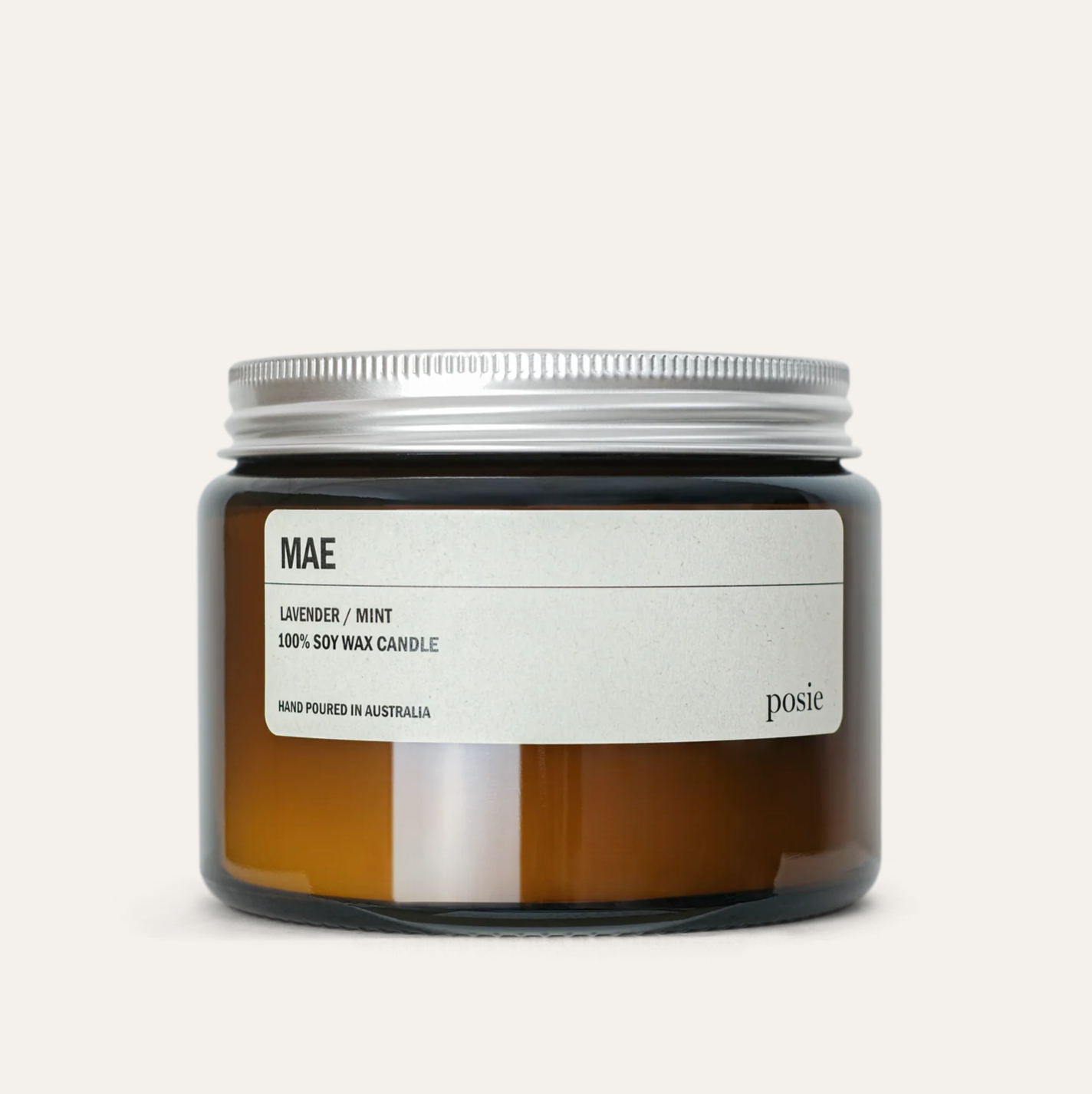 MAE: LAVENDER / MINT / LARGE AMBER CANDLE 500G