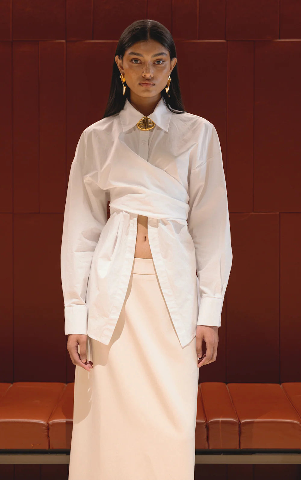 Vacanza Wrap Shirt- White