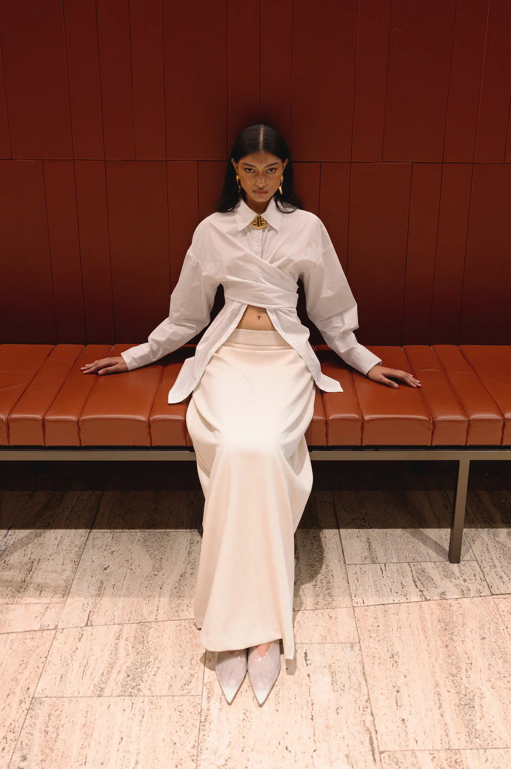 Vacanza Wrap Shirt- White