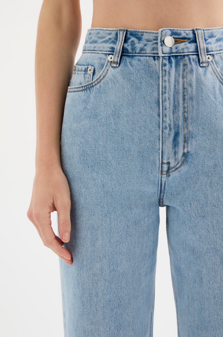 Organic Relaxed Leg Jean - Light Blue