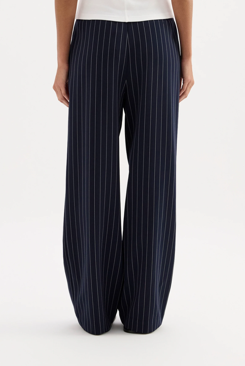 Maree Pinstripe Pant - Midnight Stripe