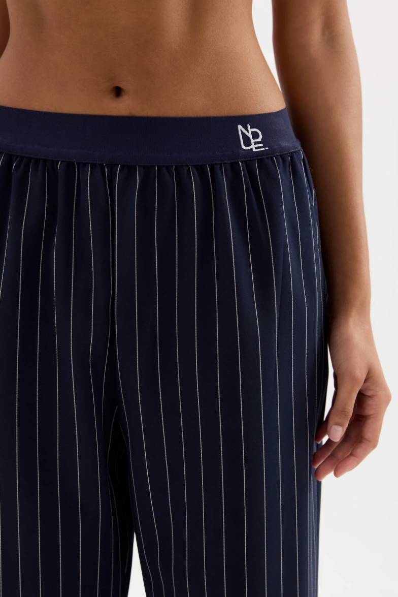 Maree Pinstripe Pant - Midnight Stripe