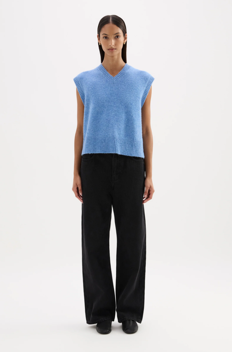 Devian Knit Vest - Polar Blue