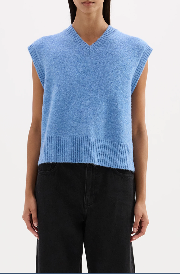 Devian Knit Vest - Polar Blue