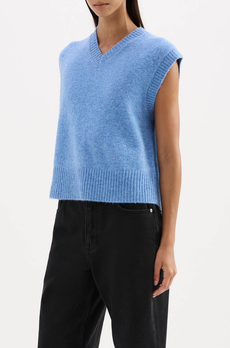 Devian Knit Vest - Polar Blue