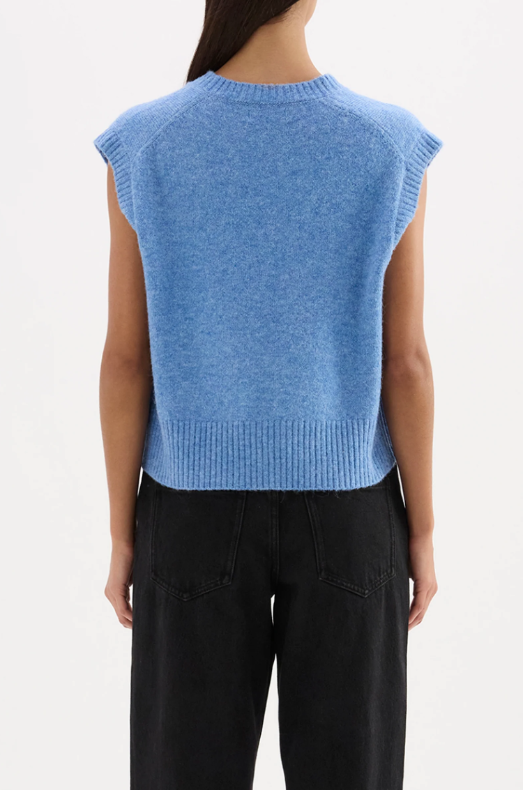 Devian Knit Vest - Polar Blue