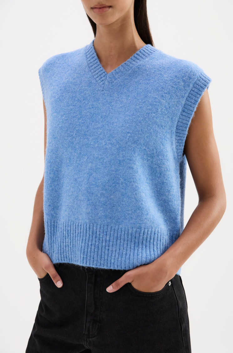 Devian Knit Vest - Polar Blue