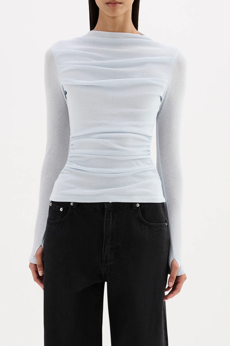 Calista Mesh LS Top - Glacier