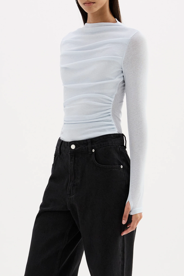 Calista Mesh LS Top - Glacier