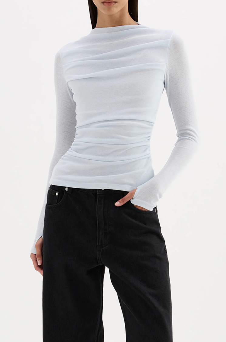 Calista Mesh LS Top - Glacier