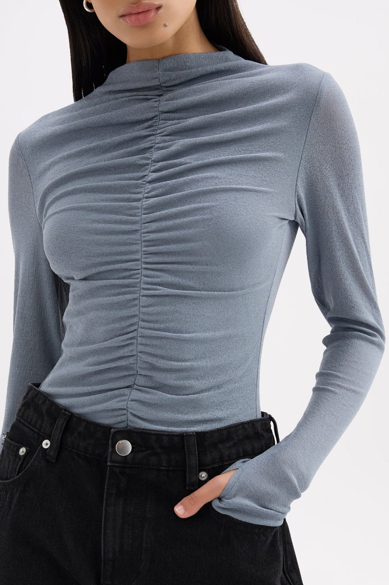 Marti Mesh Top - Nickel