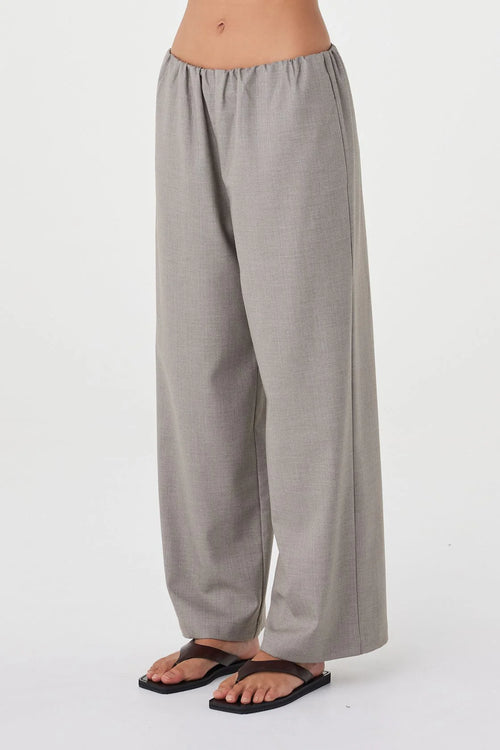 Annika Pant - Taupe Blue Pinstripe