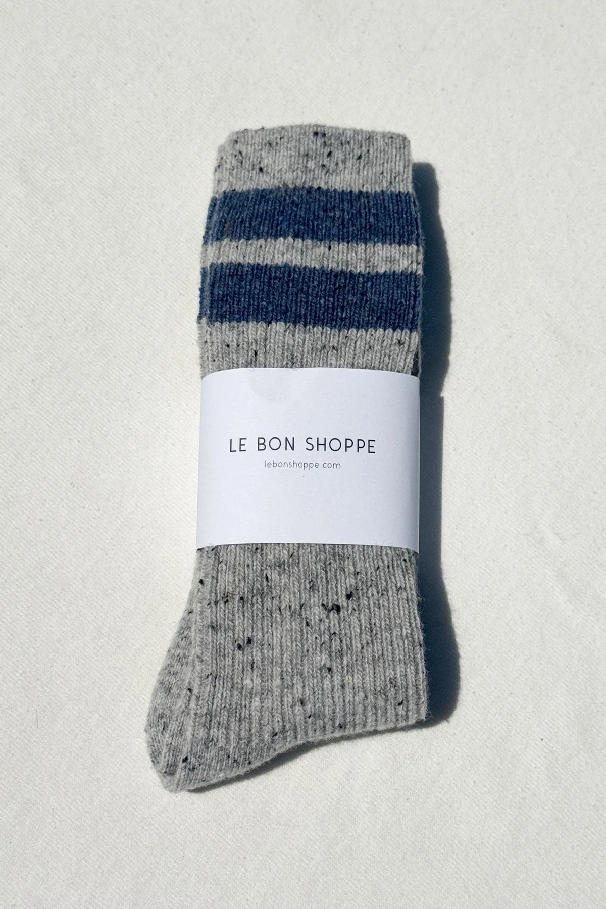 Snow Varsity Socks- Grey/Blue