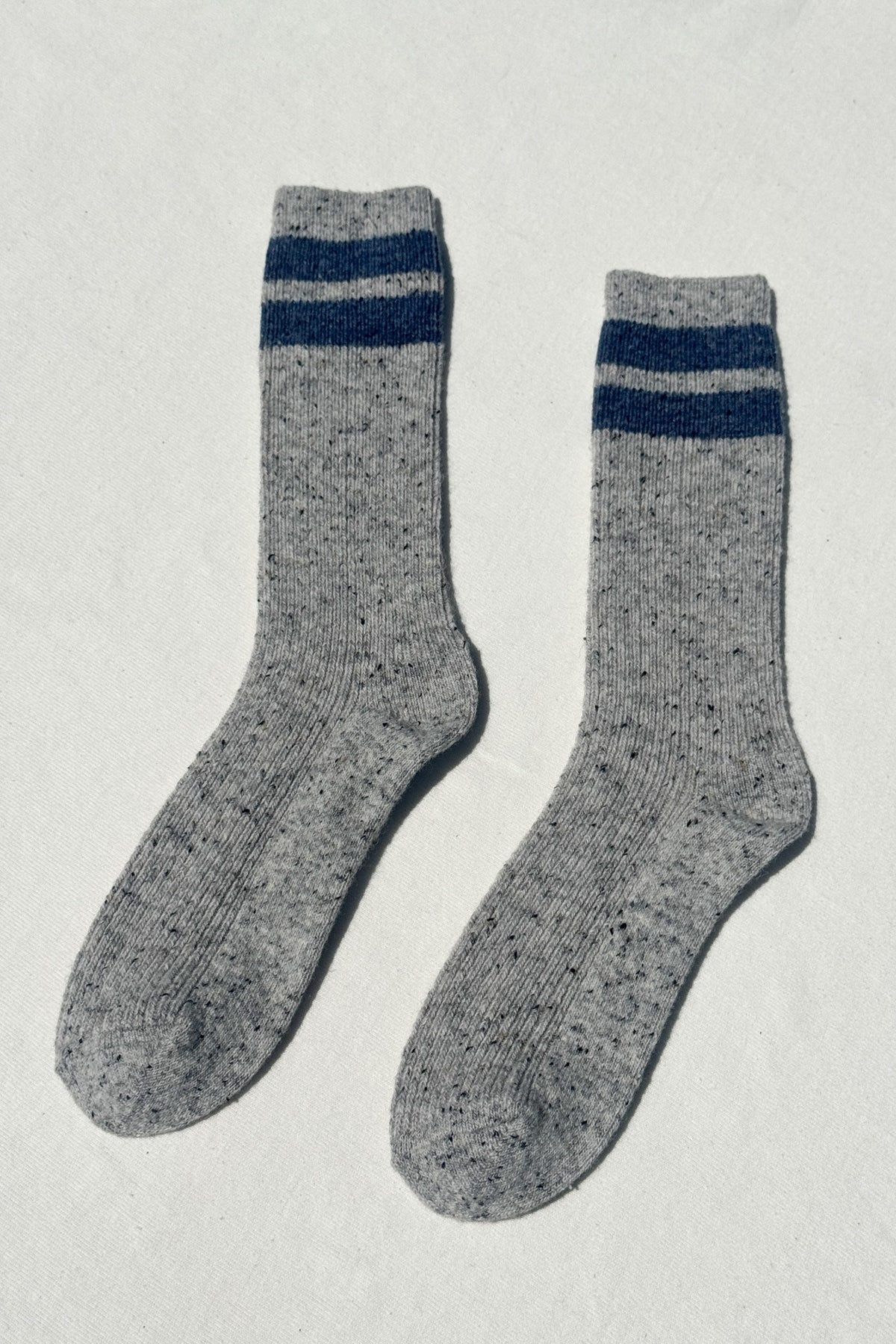 Snow Varsity Socks- Grey/Blue