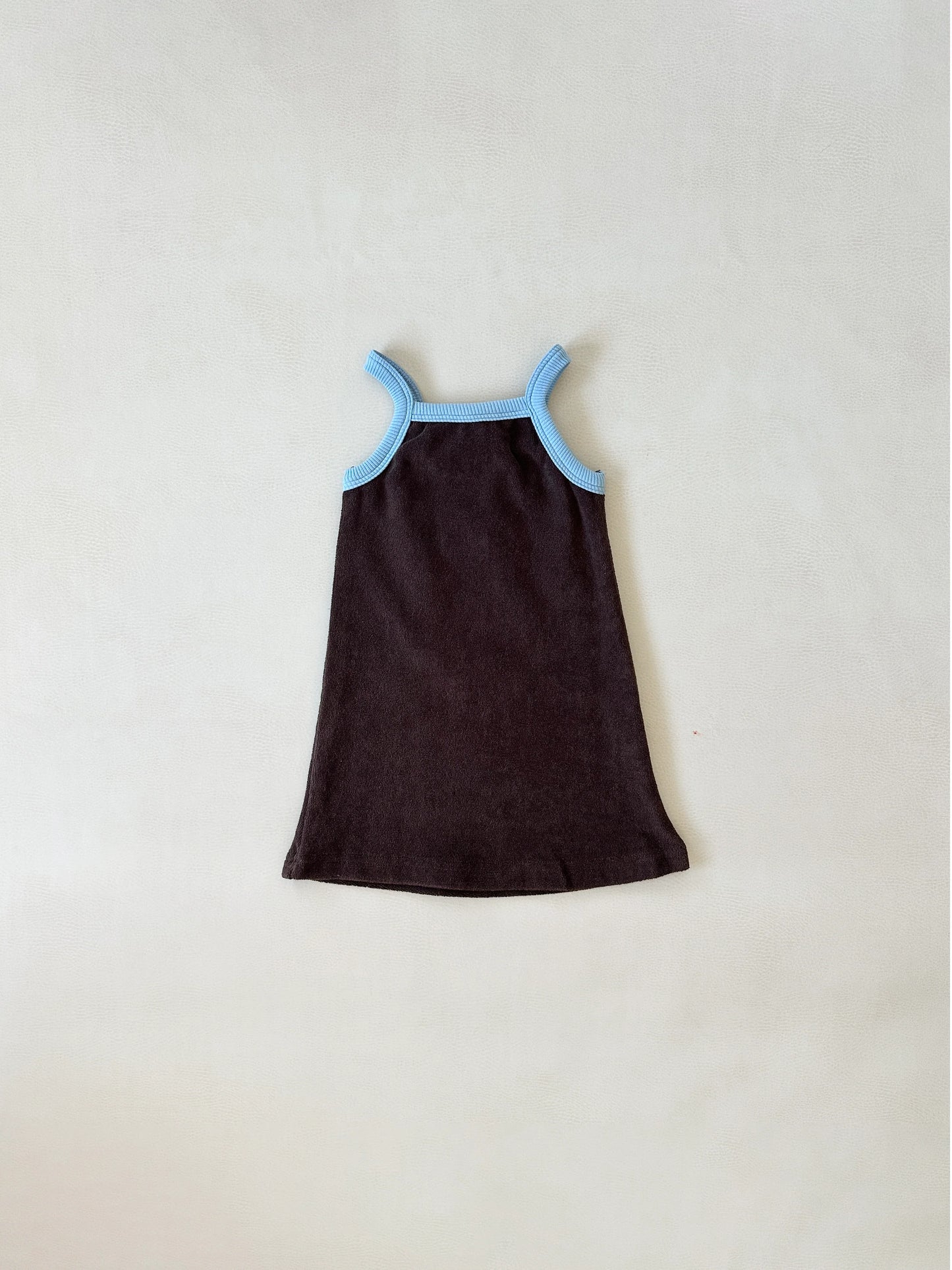 Stevie Terry Towelling Dress - DarkChoc/PowderBlue