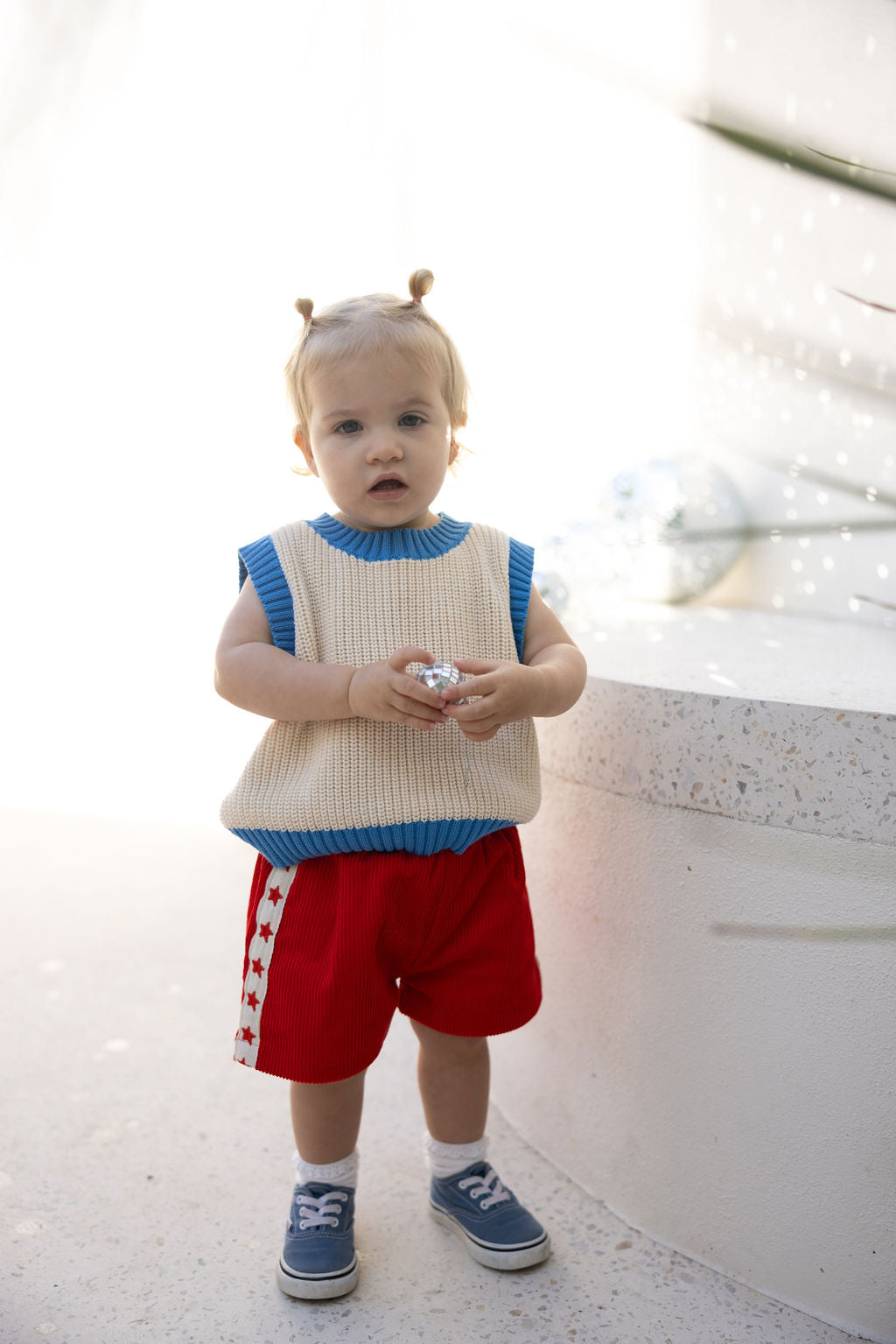 Playtime Cord Shorts- Red