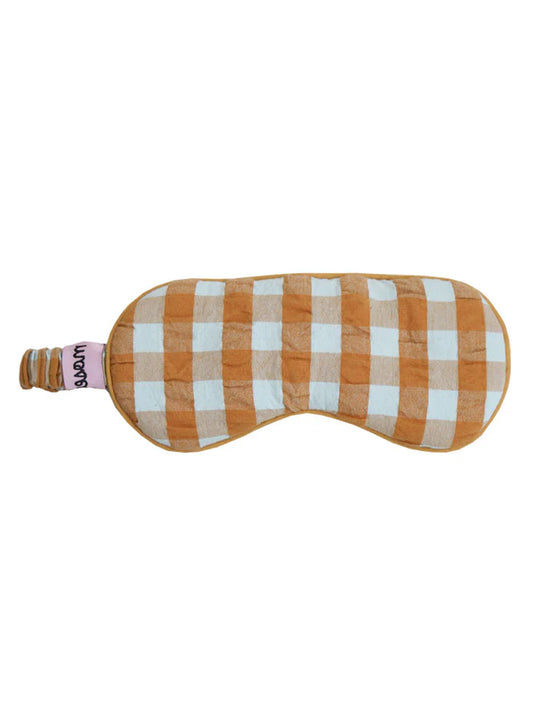 Honey Blue Seersucker Eye Mask