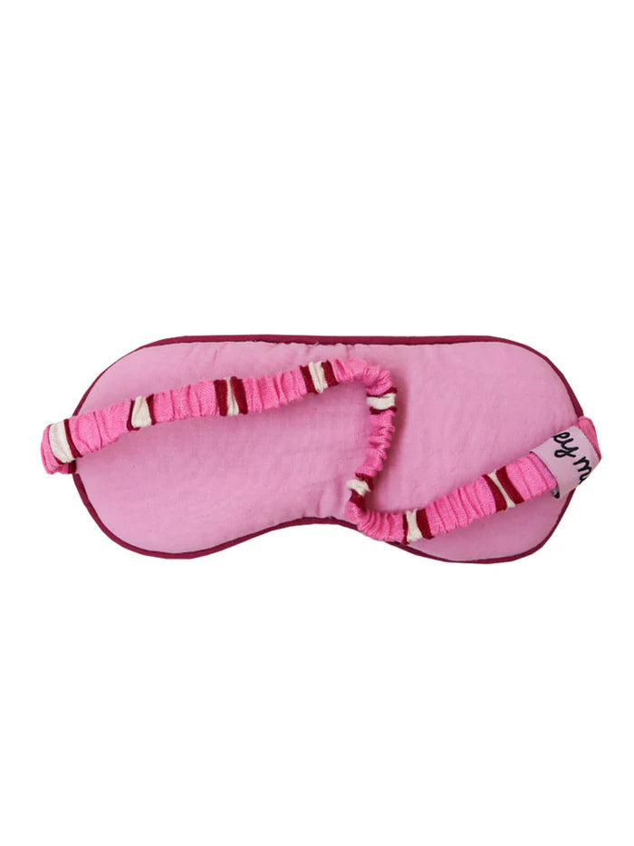 Raspberry Stripe Eye Mask