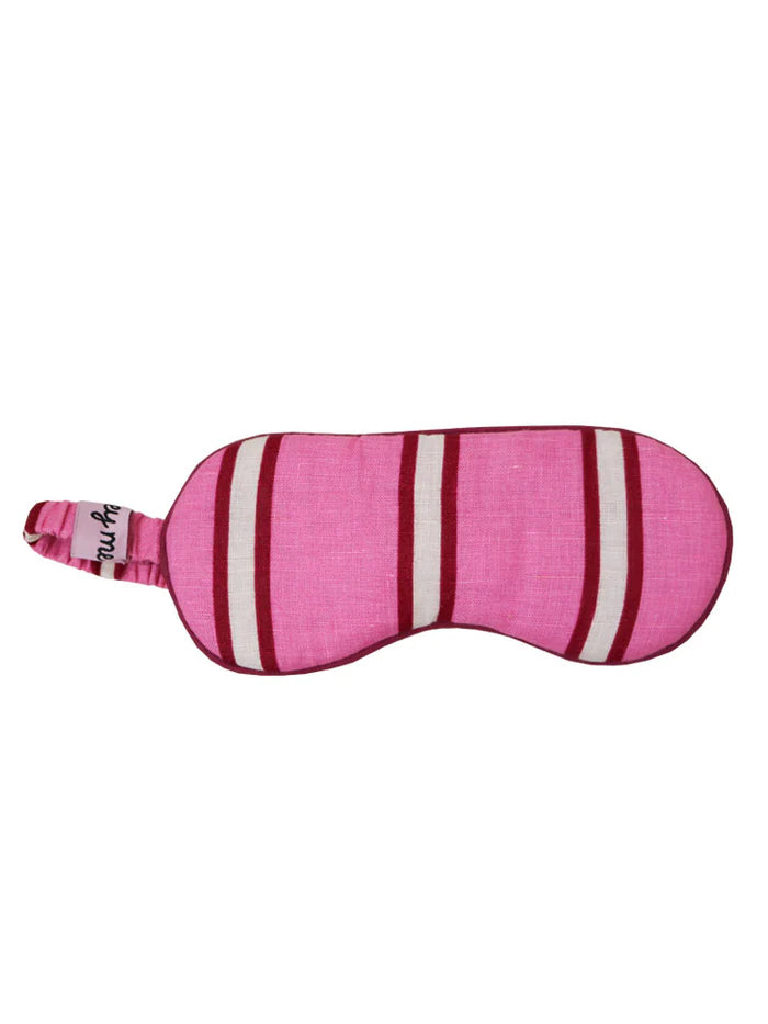 Raspberry Stripe Eye Mask