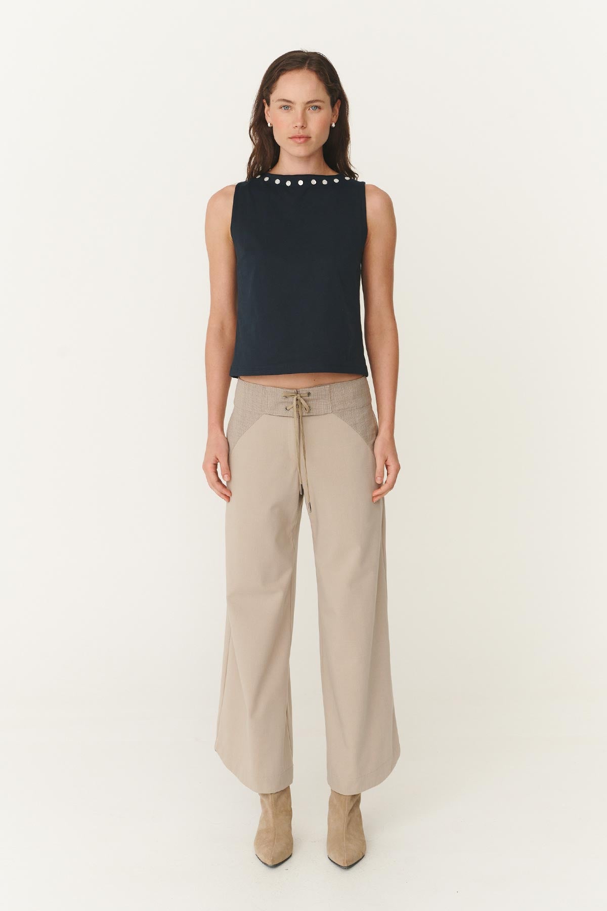 Surf Wide Crop Pants - Driftwood