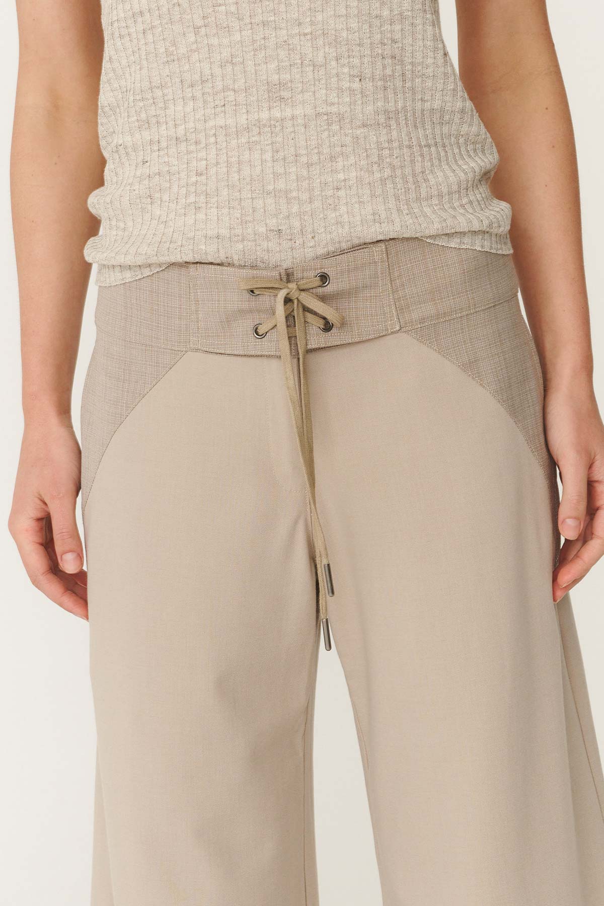 Surf Wide Crop Pants - Driftwood