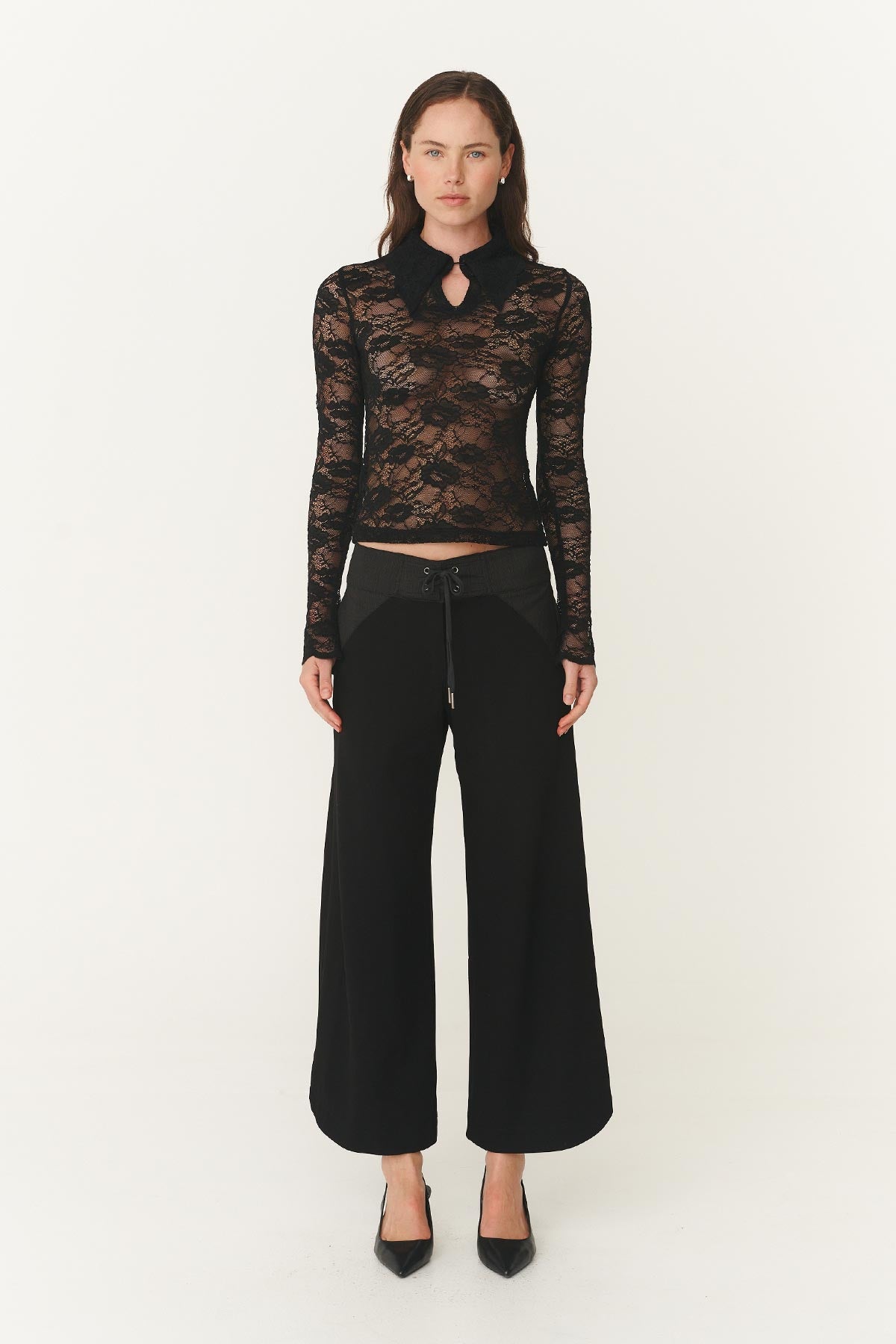 Surf Wide Crop Pants - Noir