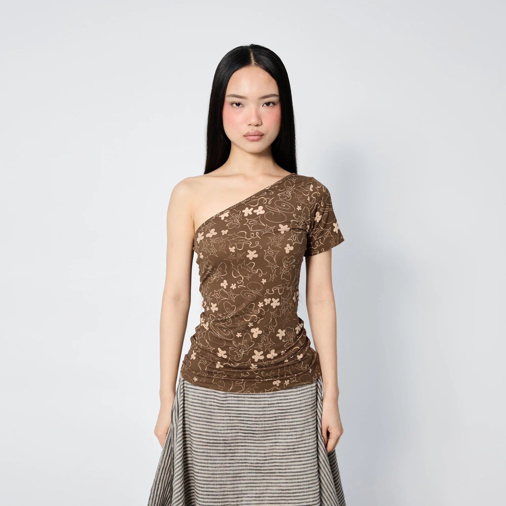 Asymmetric Tee - Muddy Scribbles – Florence and Threads