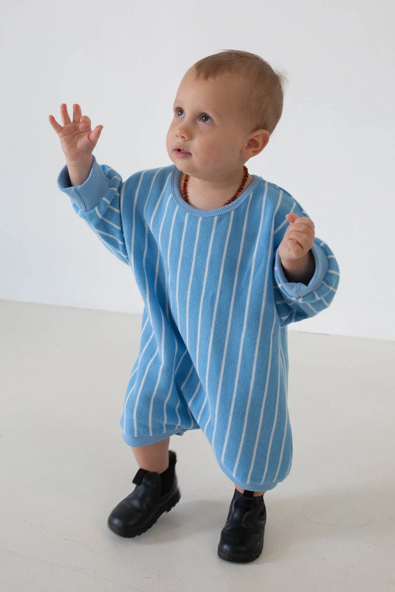 Addie Stripe Bodysuit- Blue/White Stripe