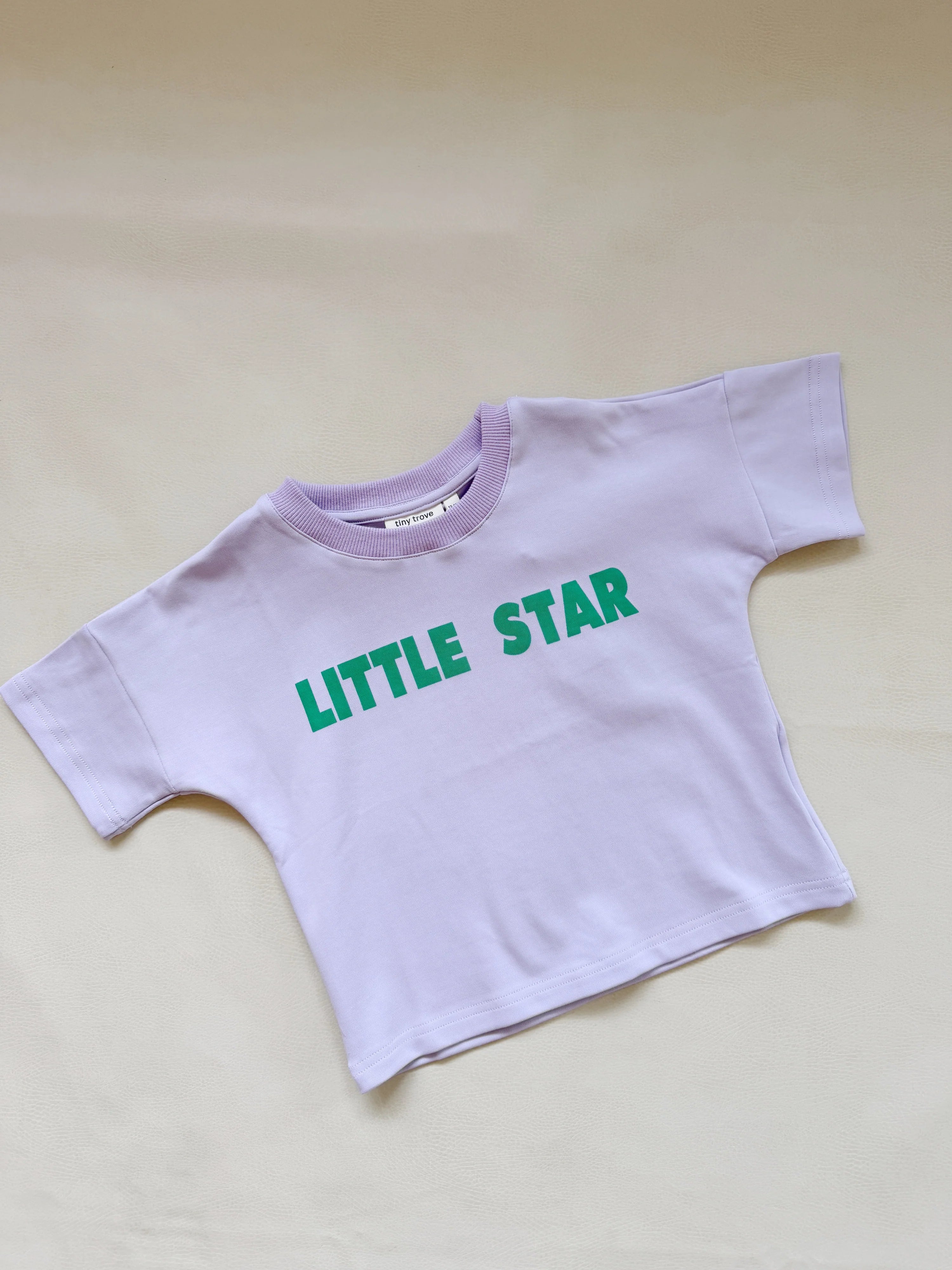 Little Star Relaxed Tee - Lilac/Green