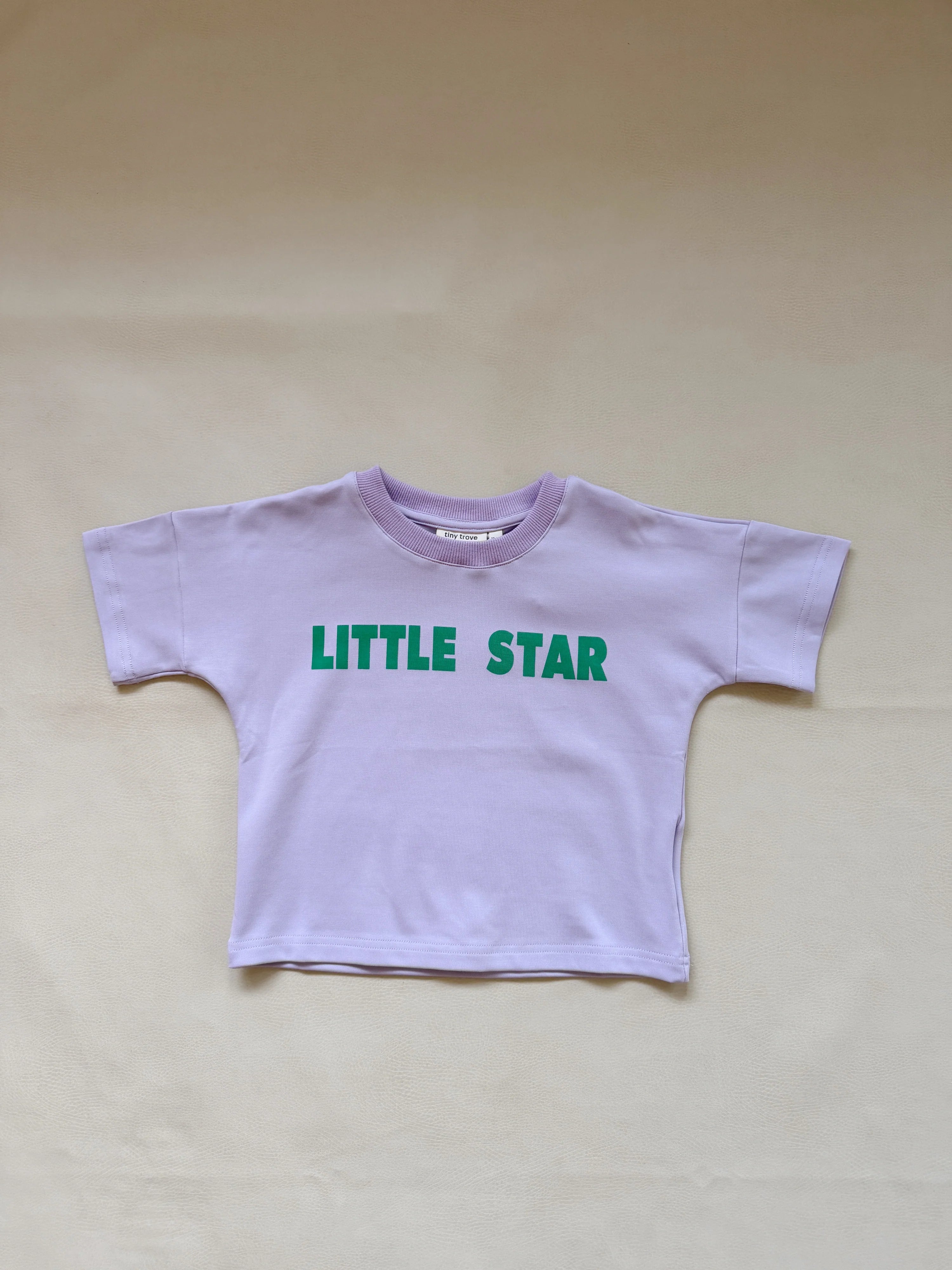 Little Star Relaxed Tee - Lilac/Green