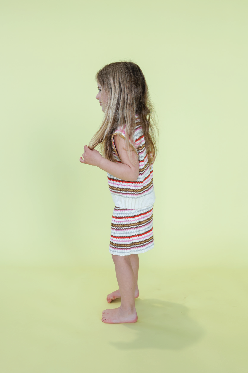 Organic Sunshine Stripe Knit Skirt