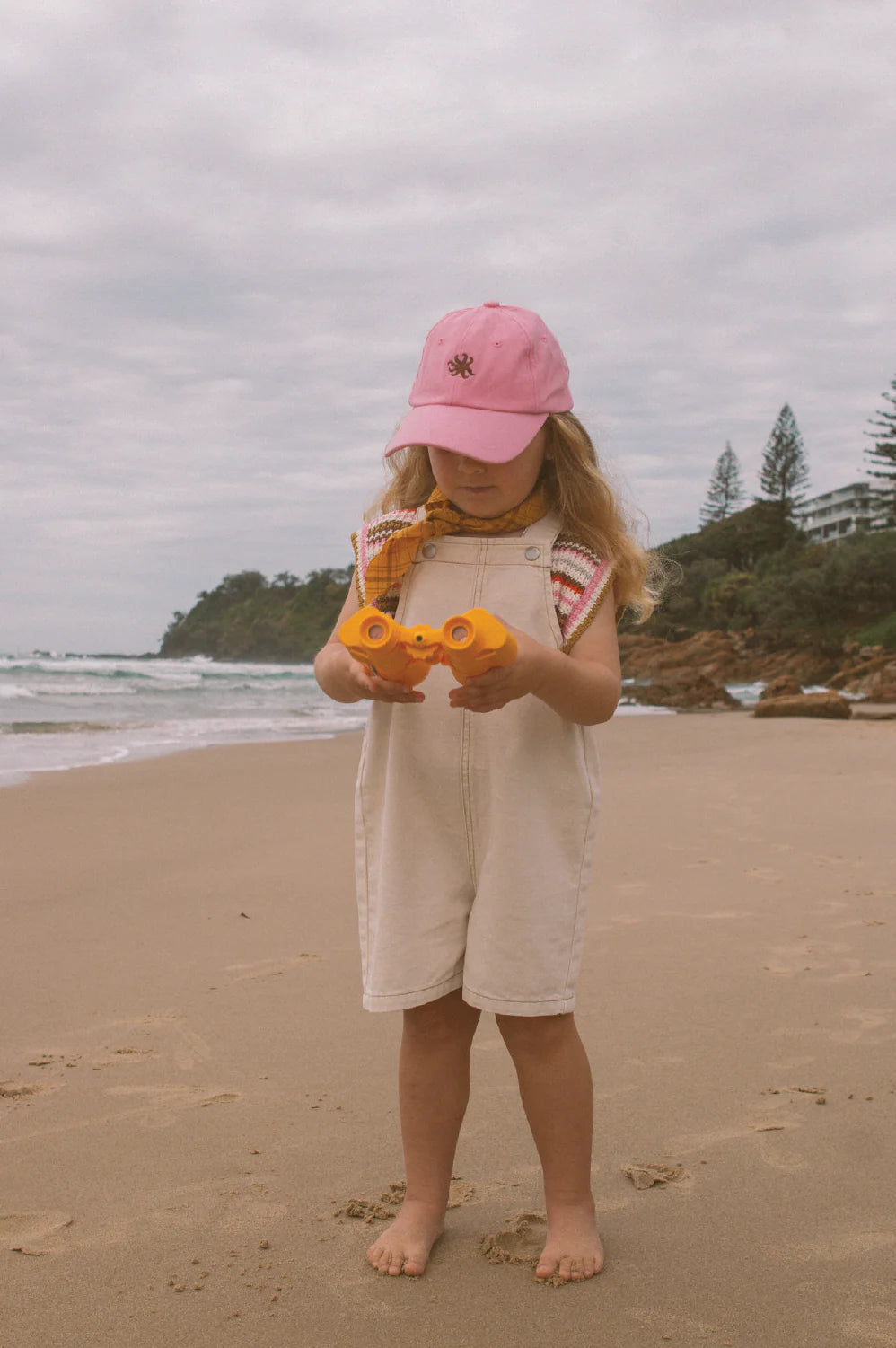 Organic Everyday Twill Short Overalls- Milk