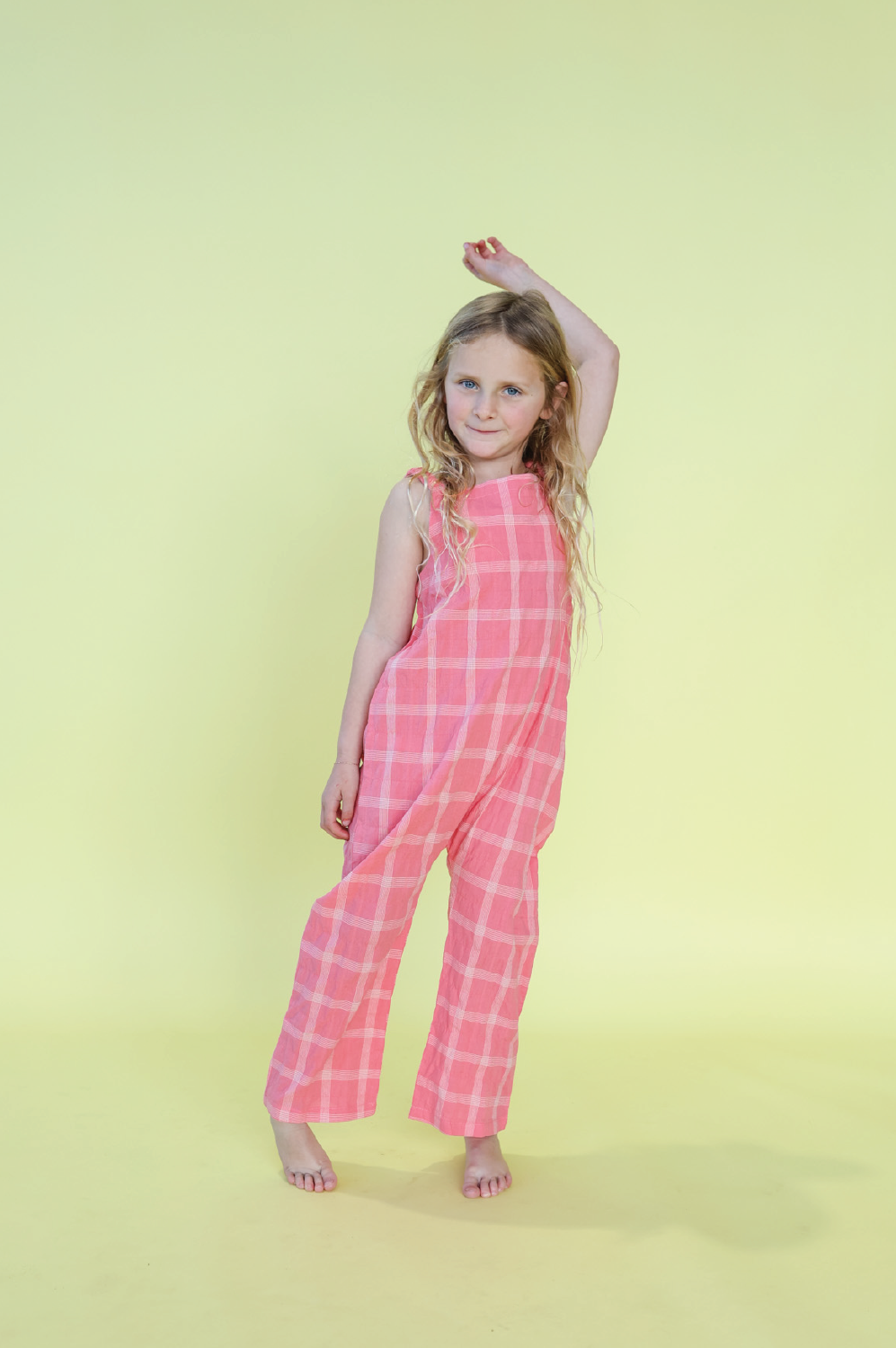 Cotton Check Playsuit