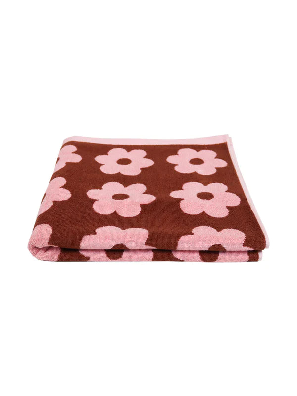 Winter Flowerbed Bath Towel