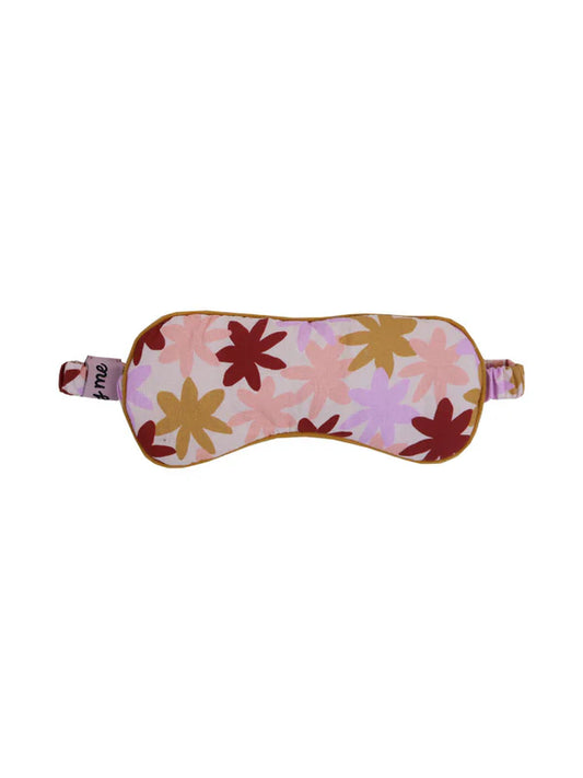 Peach Floral Eye Mask