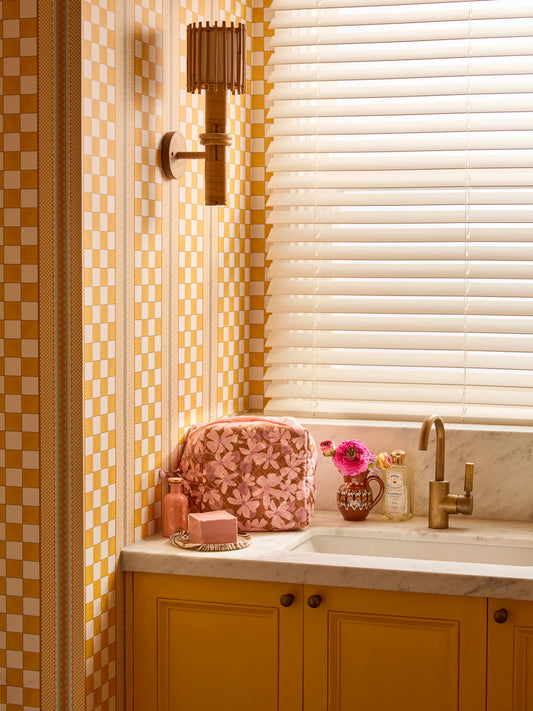 Violet Tan Medium Toiletry Bag