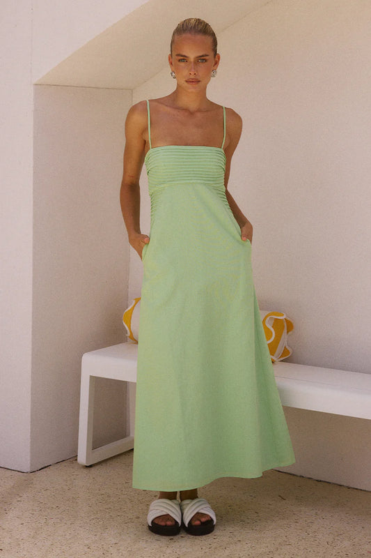 Eugenie Midi Dress- Green