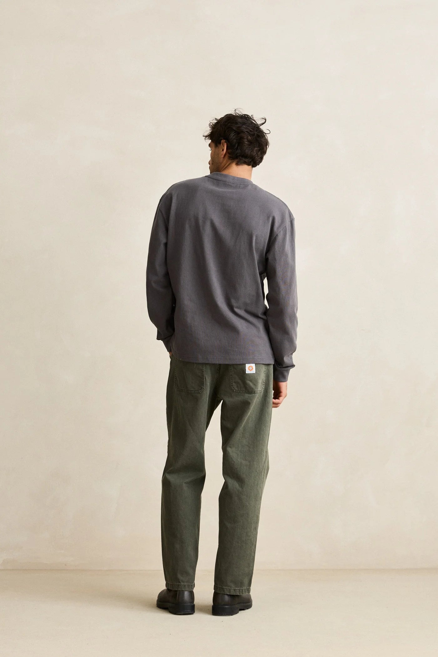 Hallmark Heavy Vintage Embroidered LS Shirt - Coal