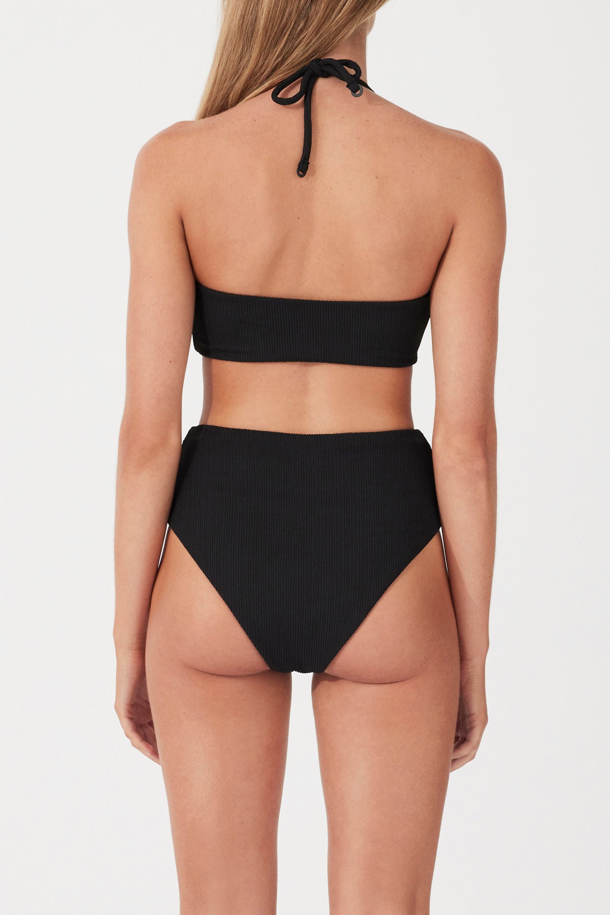 Black Textured Bandeau- Black
