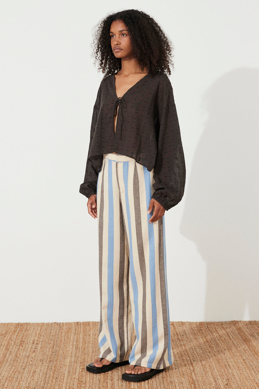 Black Bobby Wrap Top