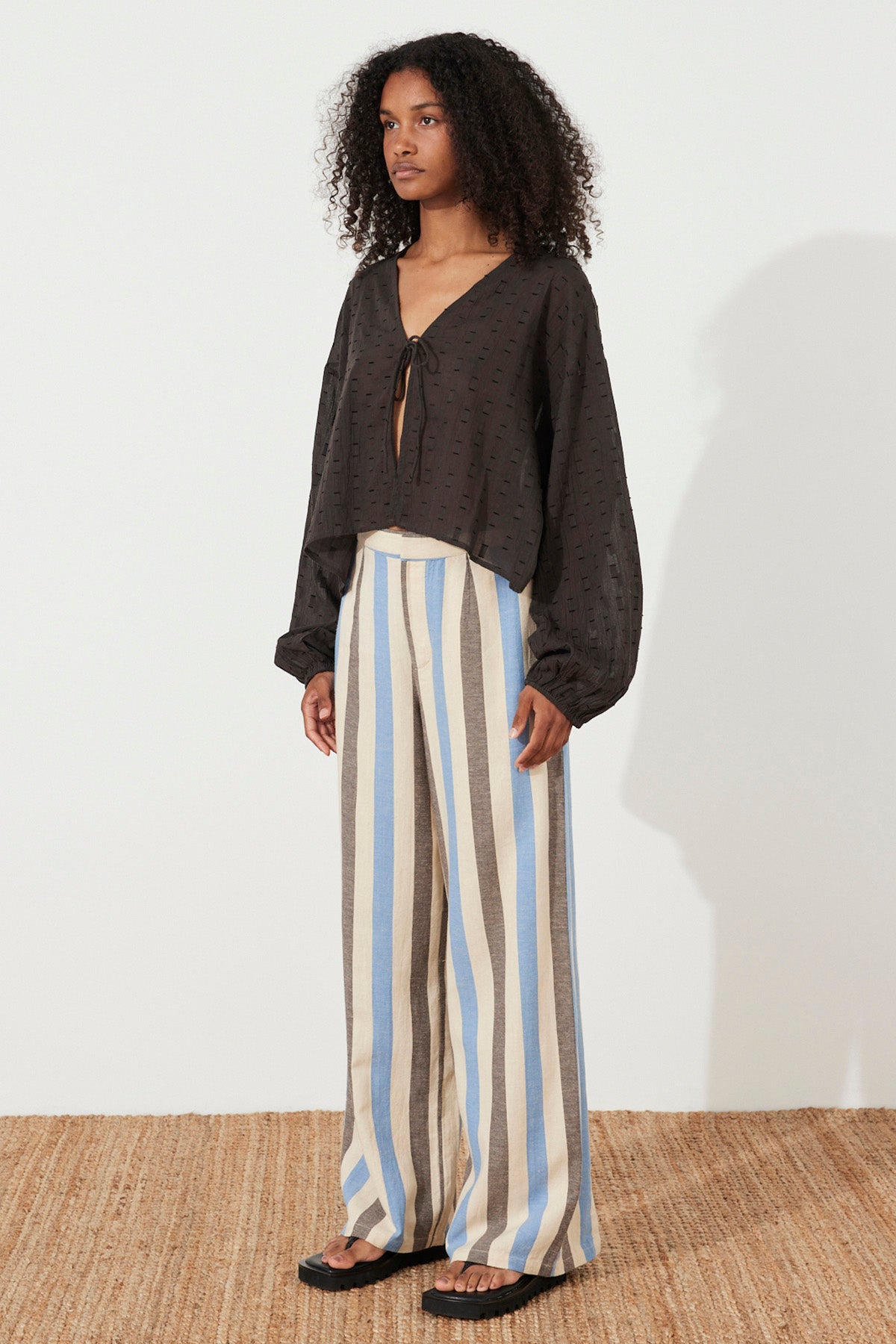 Black Bobby Wrap Top